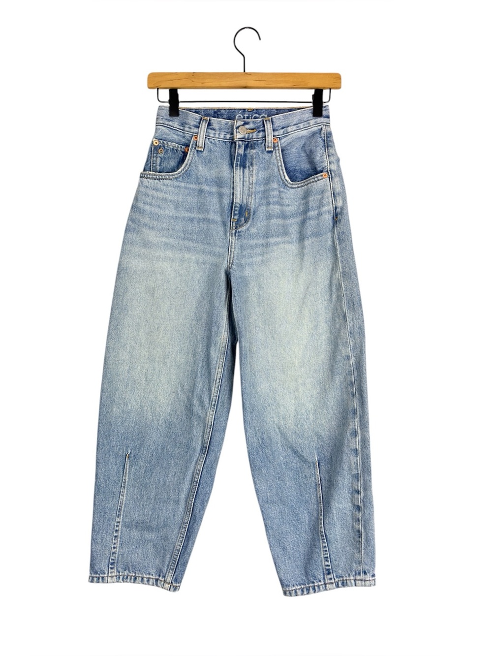 Etica Iris Relaxed Tapered Jean 100% Organic Cotton Barrel Jean Size 24